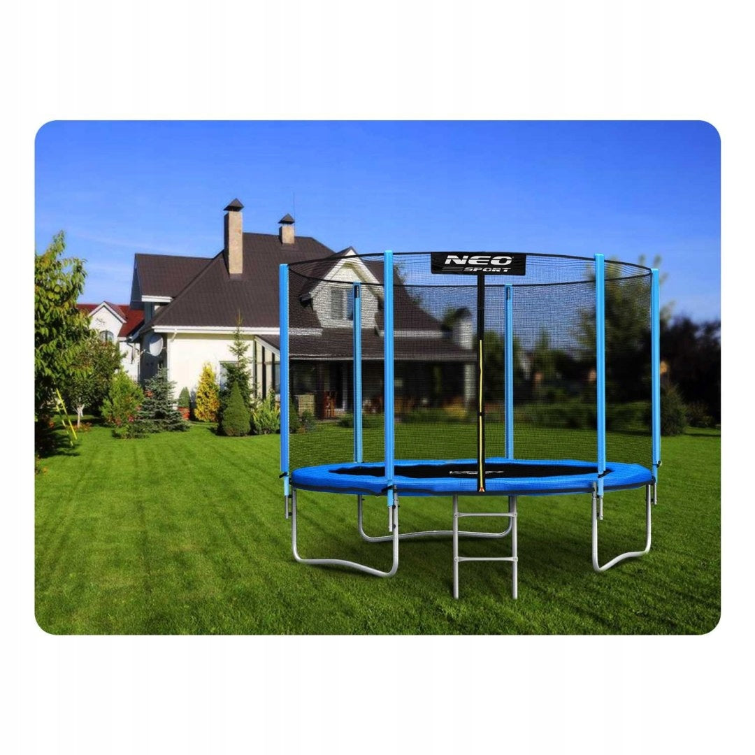 Garden trampoline 6ft/183cm with outdoor net and ladder Neo-Sport Packaging status original