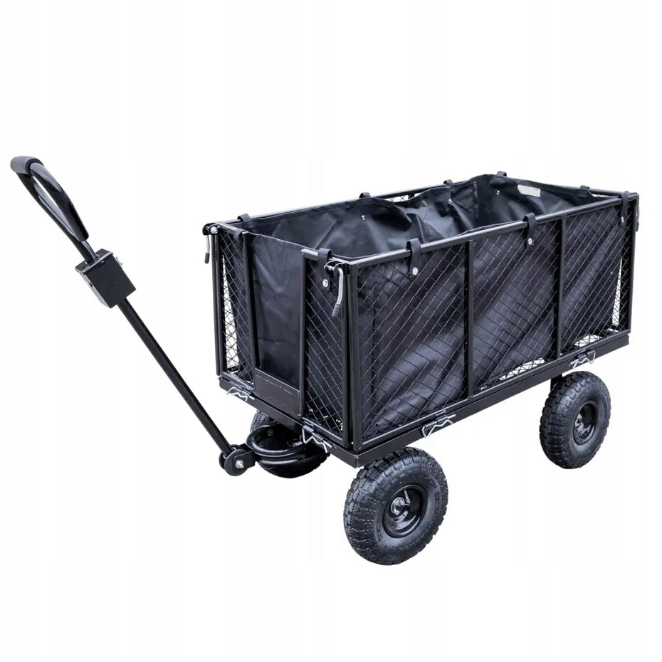 Garden trolley MAXI transport trailer tarpaulin black 250l 550kg Brand HUMBERG
