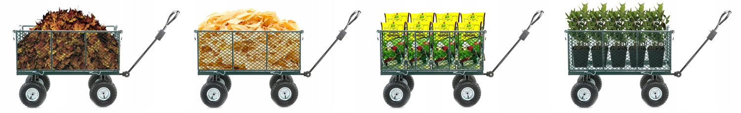 Garden trolley transport wheelbarrow with net HIGHER 450kg + tarpaulin Packaging status original