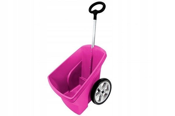 Garden trolley wheelbarrow transporter light leaves wood Hagsen 67L PINK Kind trolley