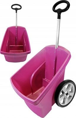 Garden trolley wheelbarrow transporter light leaves wood Hagsen 67L PINK Wheels number 2