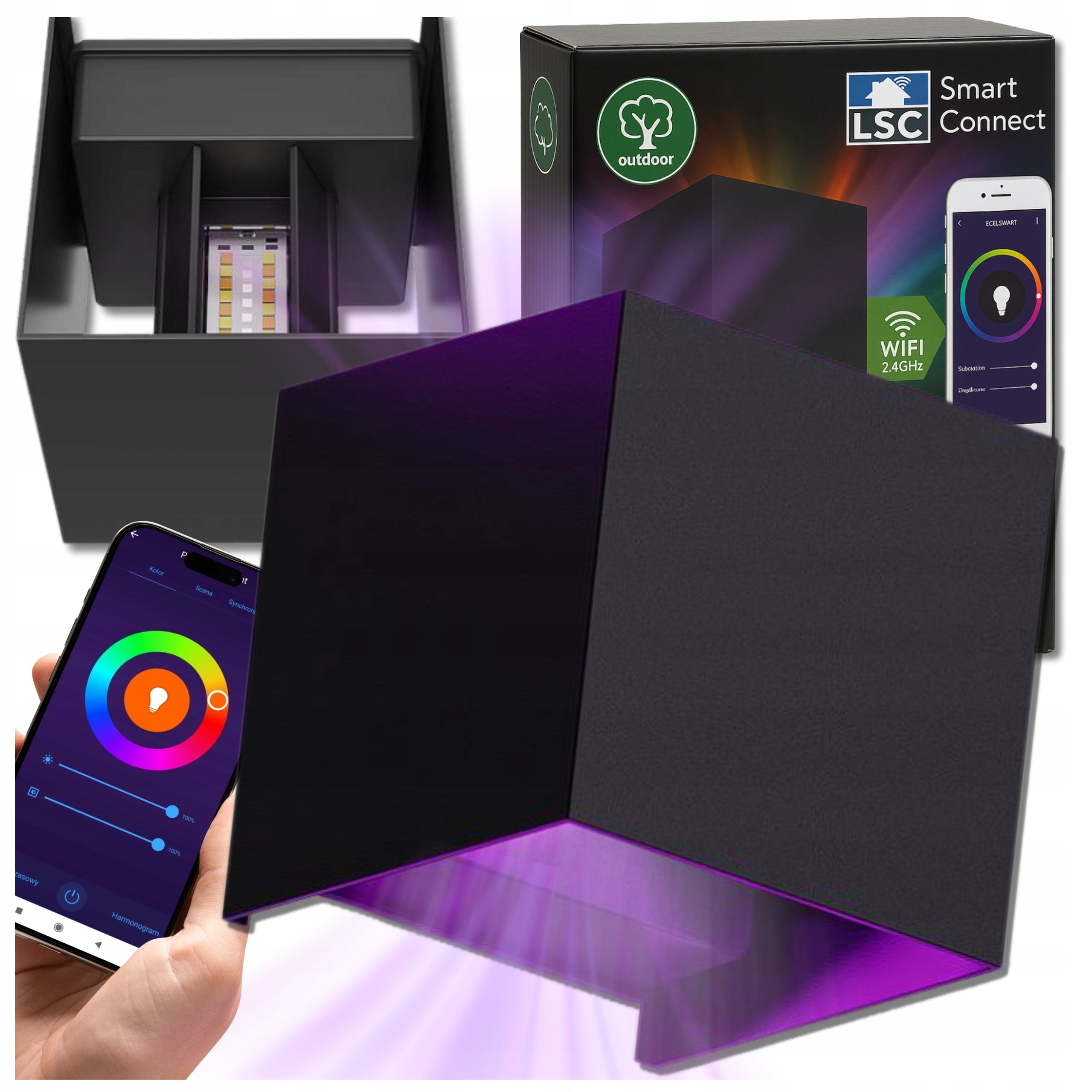 Garden wall lamp LSC multicolor integrated LED source 6,5 W 3007324 Packaging status original
