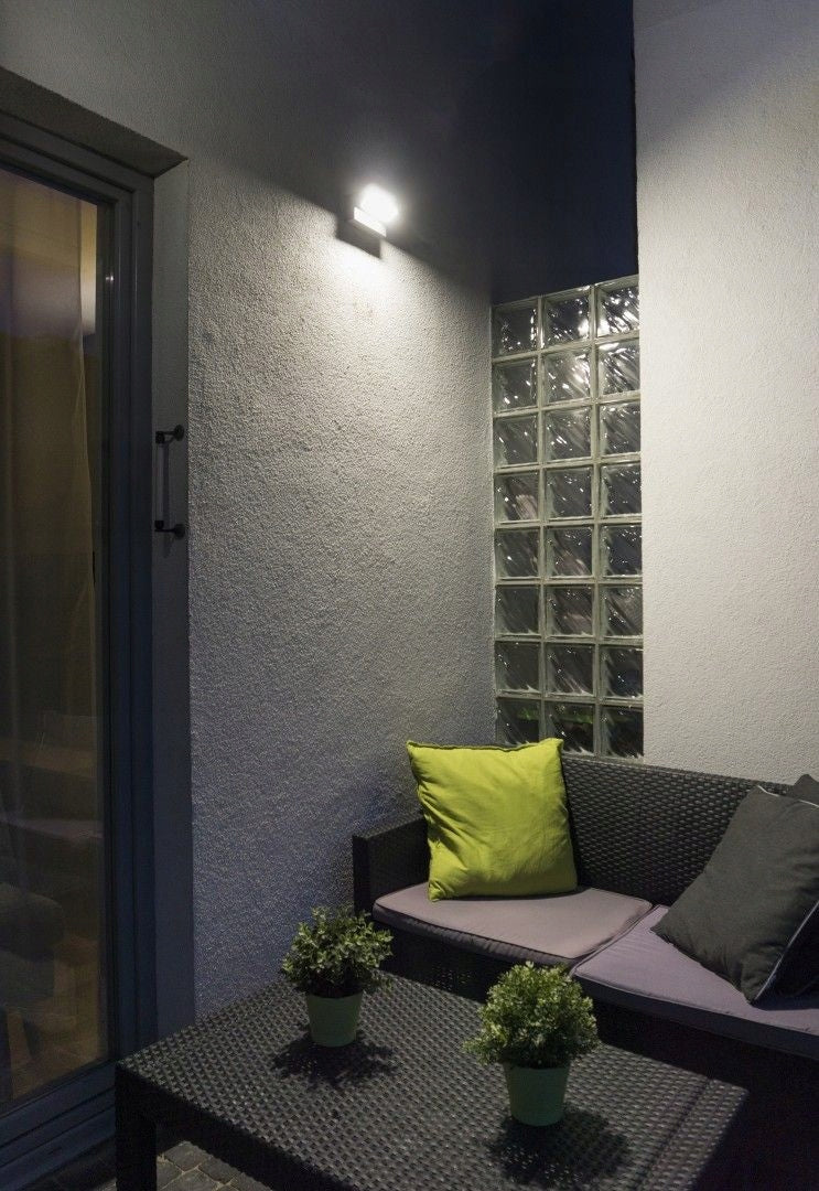 Garden wall lamp Su-ma grey integrated LED source 10 W Color gray