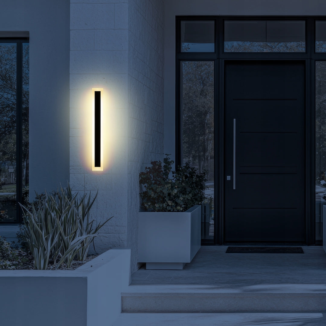 Garden wall lamp terrace facade black 100cm variable light color IP54 25W Brand Milagro