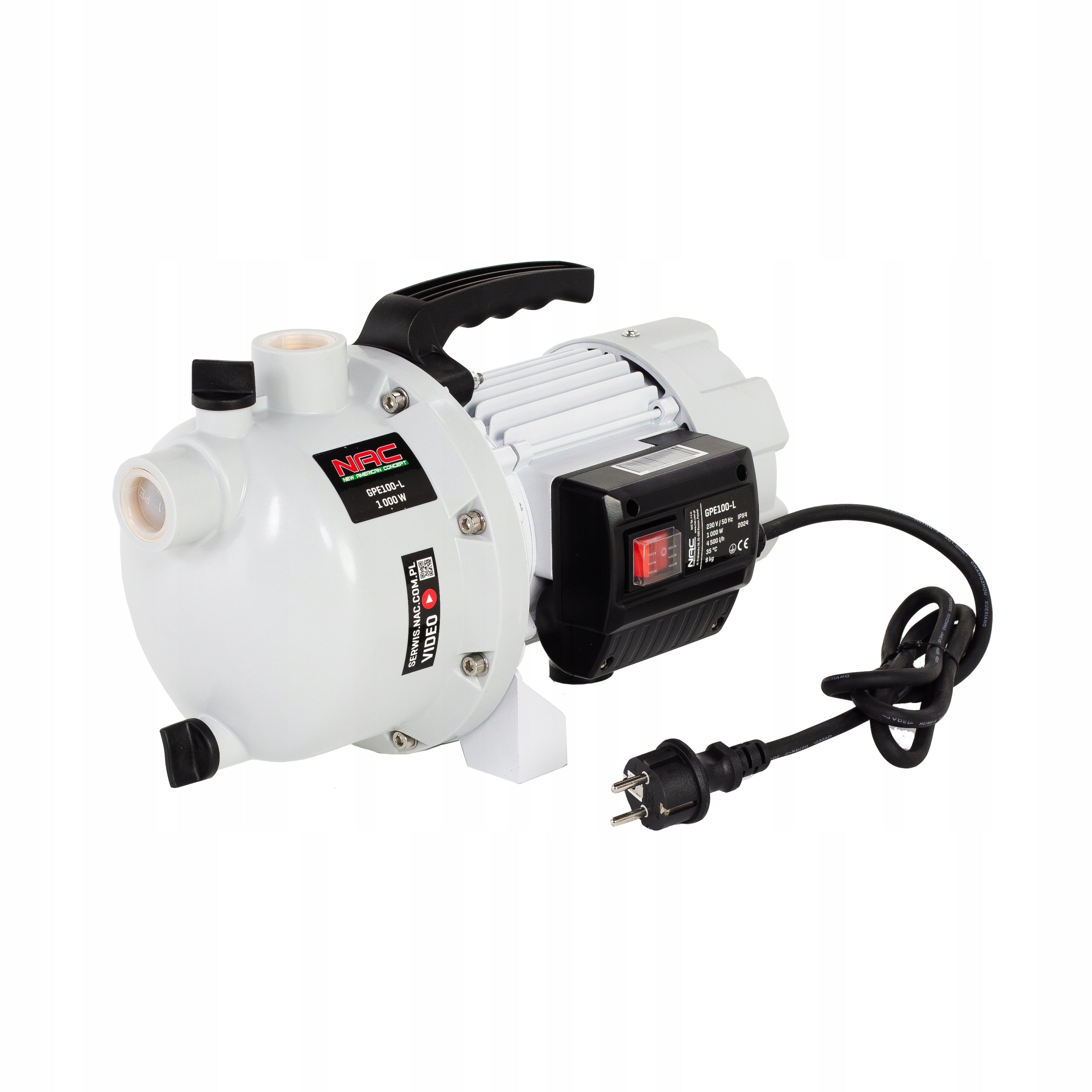 Garden water pump NAC GPE100-L 1000W 4500 l/h 2,8bar 1" Manufacturer code GPE100-L