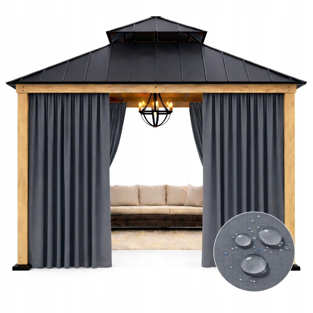 Garden waterproof curtain 155x180 for pergola gazebo light graphite