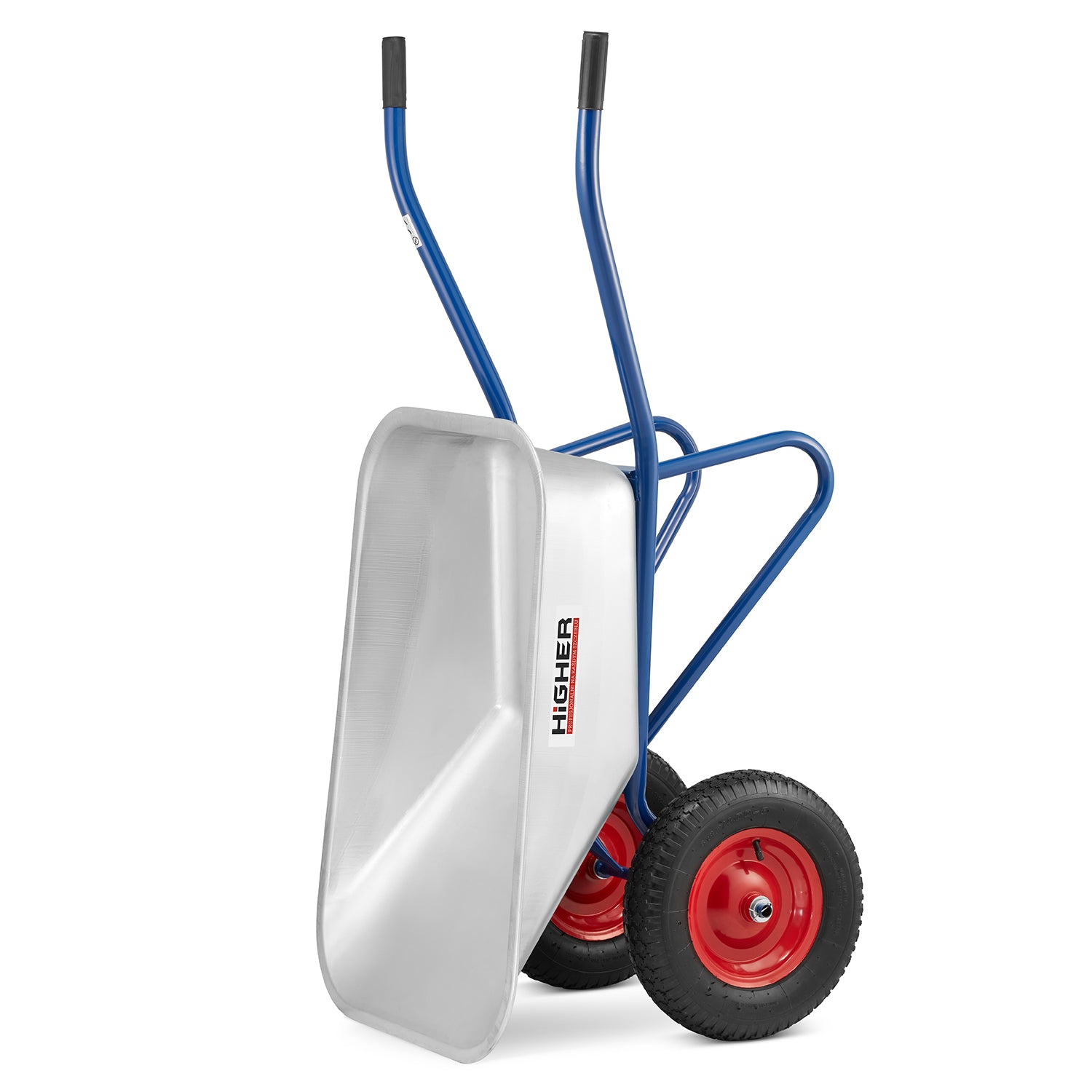 Garden wheelbarrow HIGHER 130L two-wheeled cradle strong 210kg Packaging status original