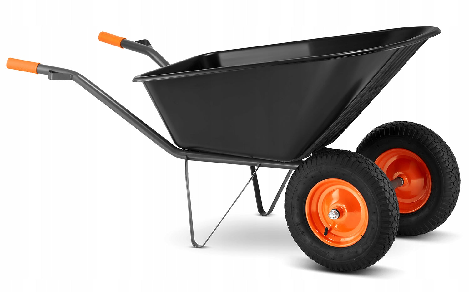 Garden wheelbarrow KOLEBA two-wheeled welded JAPANESE strong HIGHER 150L 390kg Brand Higher