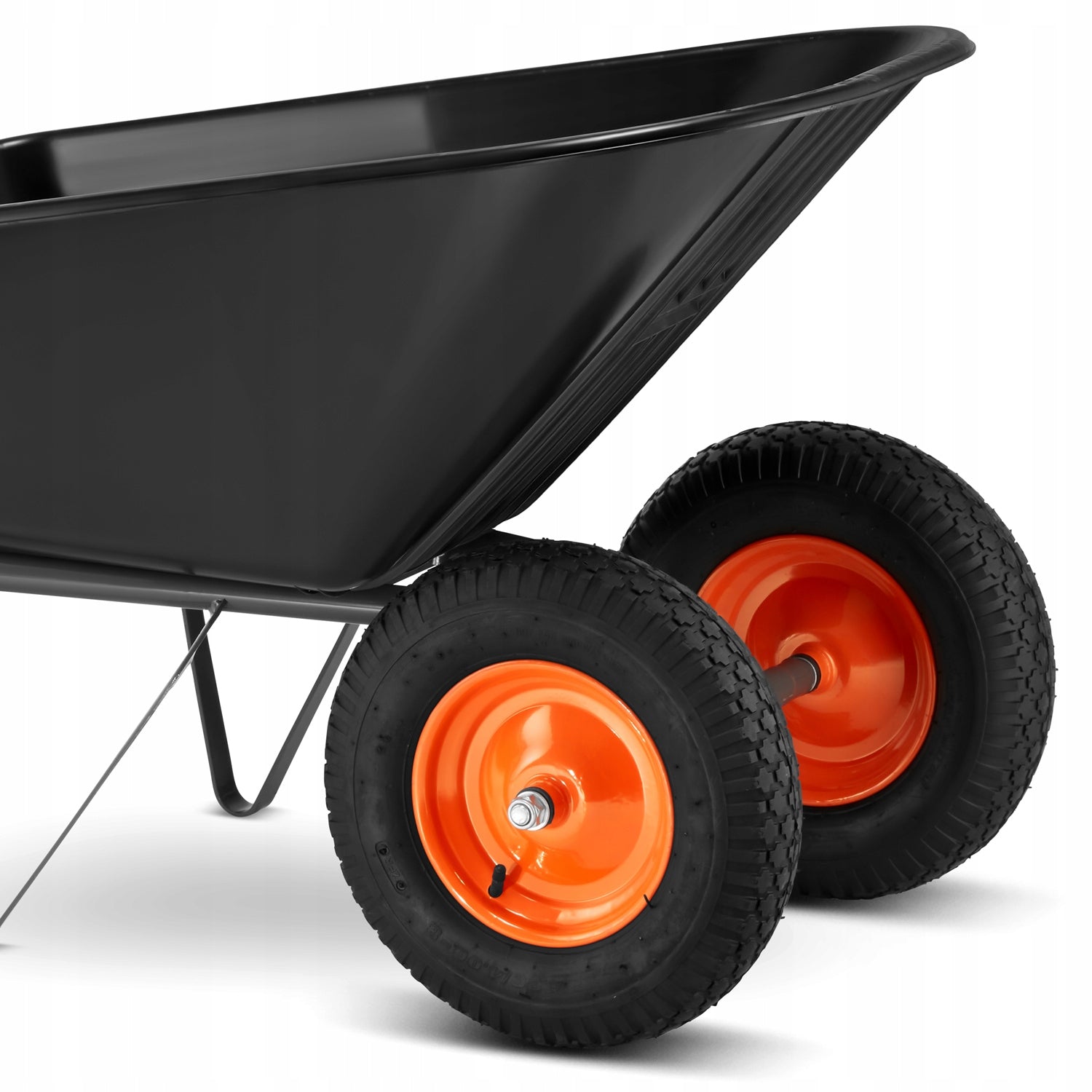 Garden wheelbarrow KOLEBA two-wheeled welded JAPANESE strong HIGHER 150L 390kg Wheels number 2
