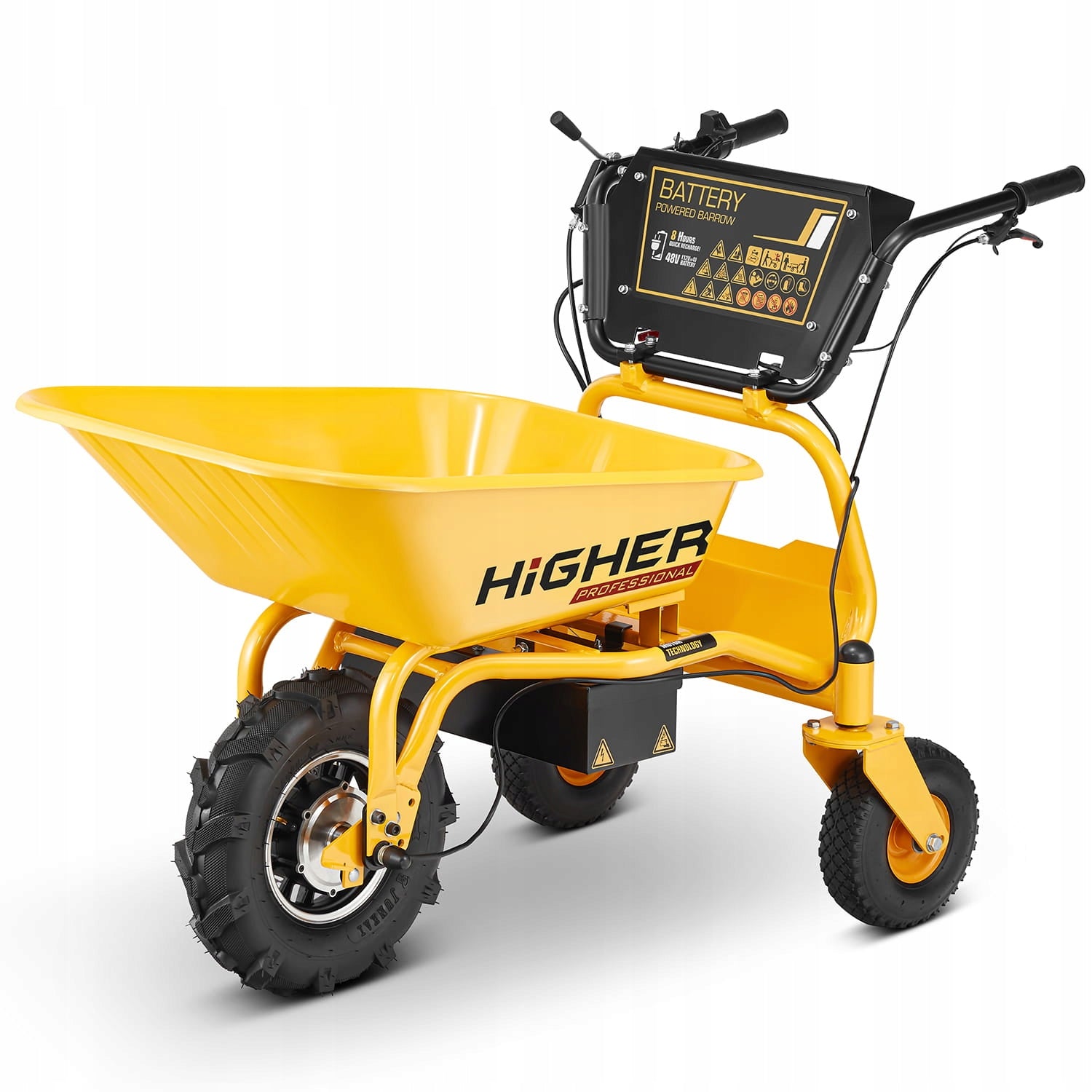Garden wheelbarrow electric construction hauler HIGHER 500W 150kg 120L 48V Brand Higher