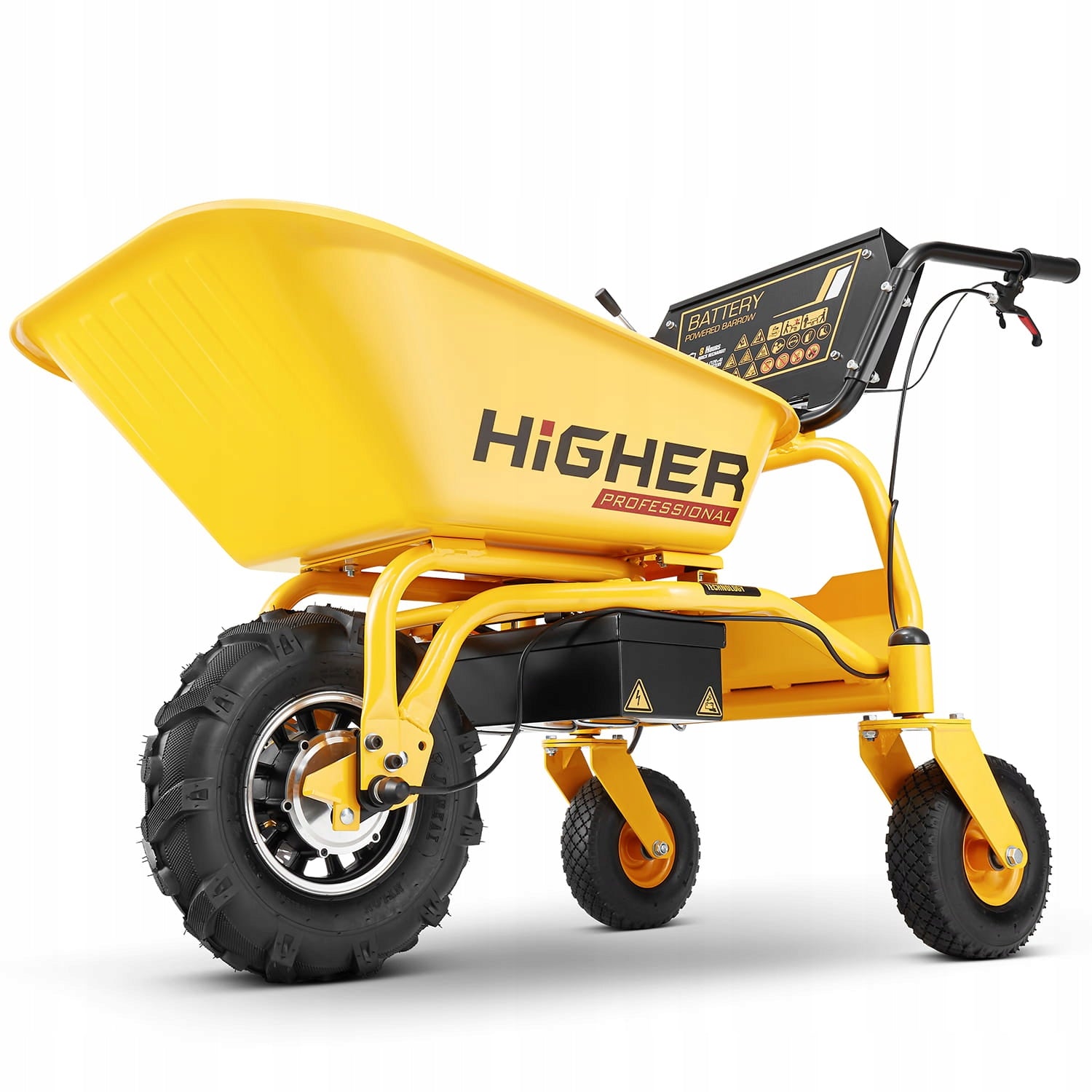 Garden wheelbarrow electric construction hauler HIGHER 500W 150kg 120L 48V Capacity 120 l