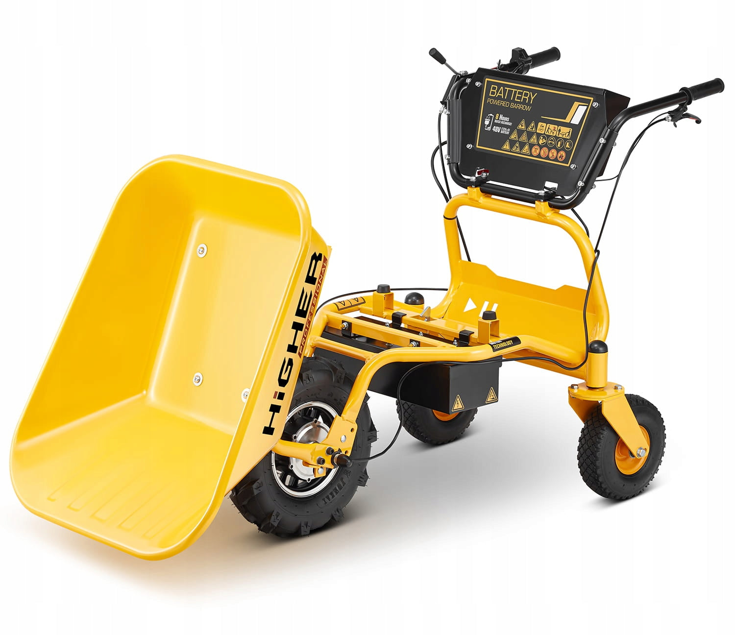 Garden wheelbarrow electric construction hauler HIGHER 500W 150kg 120L 48V Packaging status original
