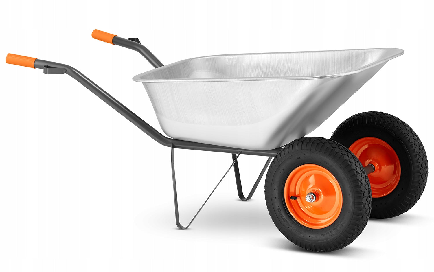 Garden wheelbarrow two-wheeled GALVANIZED welded HIGHER 140L 380kg EAN (GTIN) 5906138978288
