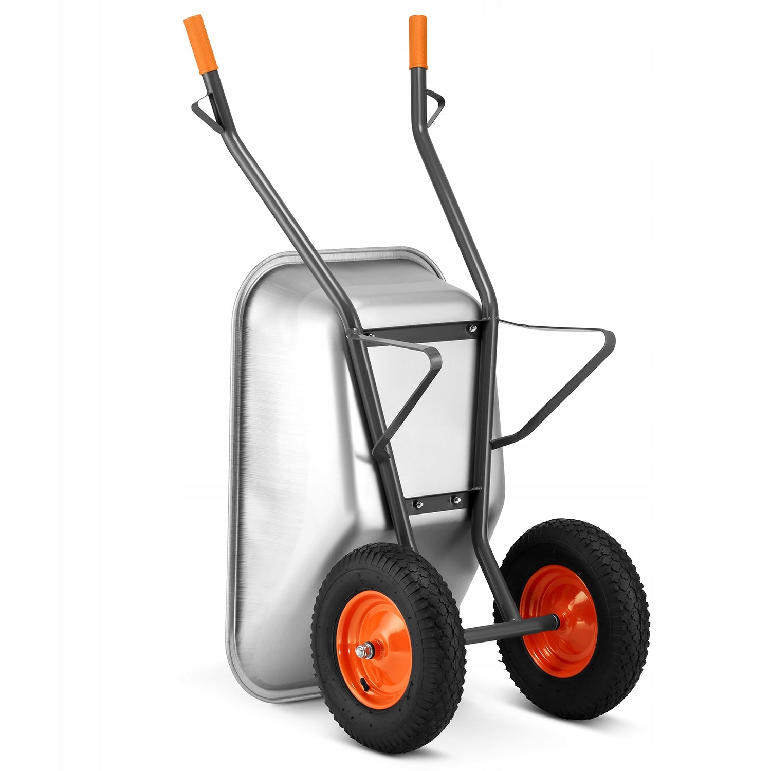Garden wheelbarrow two-wheeled GALVANIZED welded HIGHER 140L 380kg Wheels number 2
