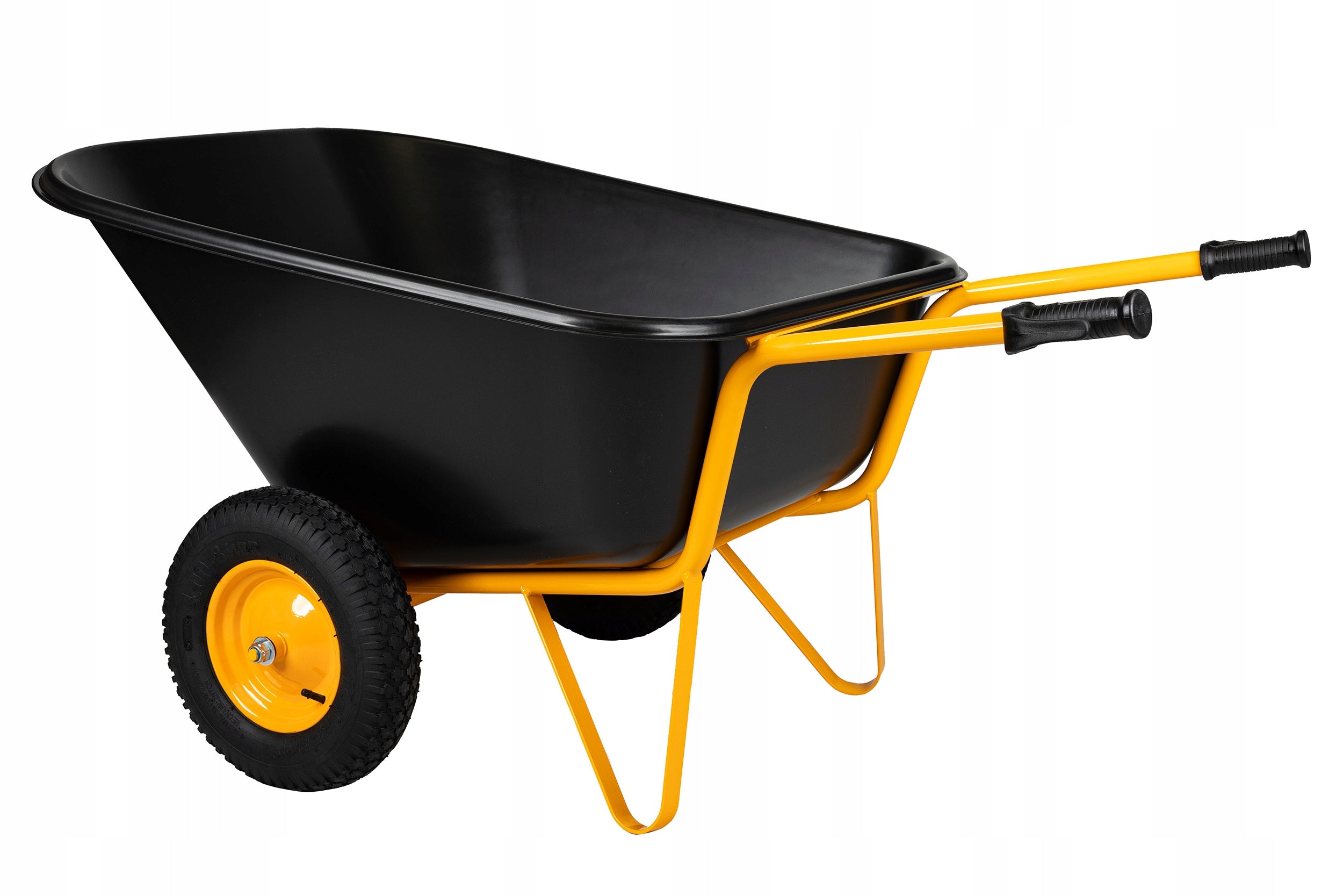 Garden wheelbarrow two-wheeled cradle feed trolley JAPANESE 350L KELBERG YELLOW