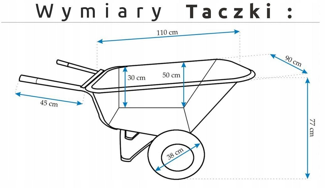 Garden wheelbarrow two-wheeled cradle feed trolley JAPANESE 350L PLASTIC Manufacturer code TACZKA KOLEBA PLASTIKOWA 350L