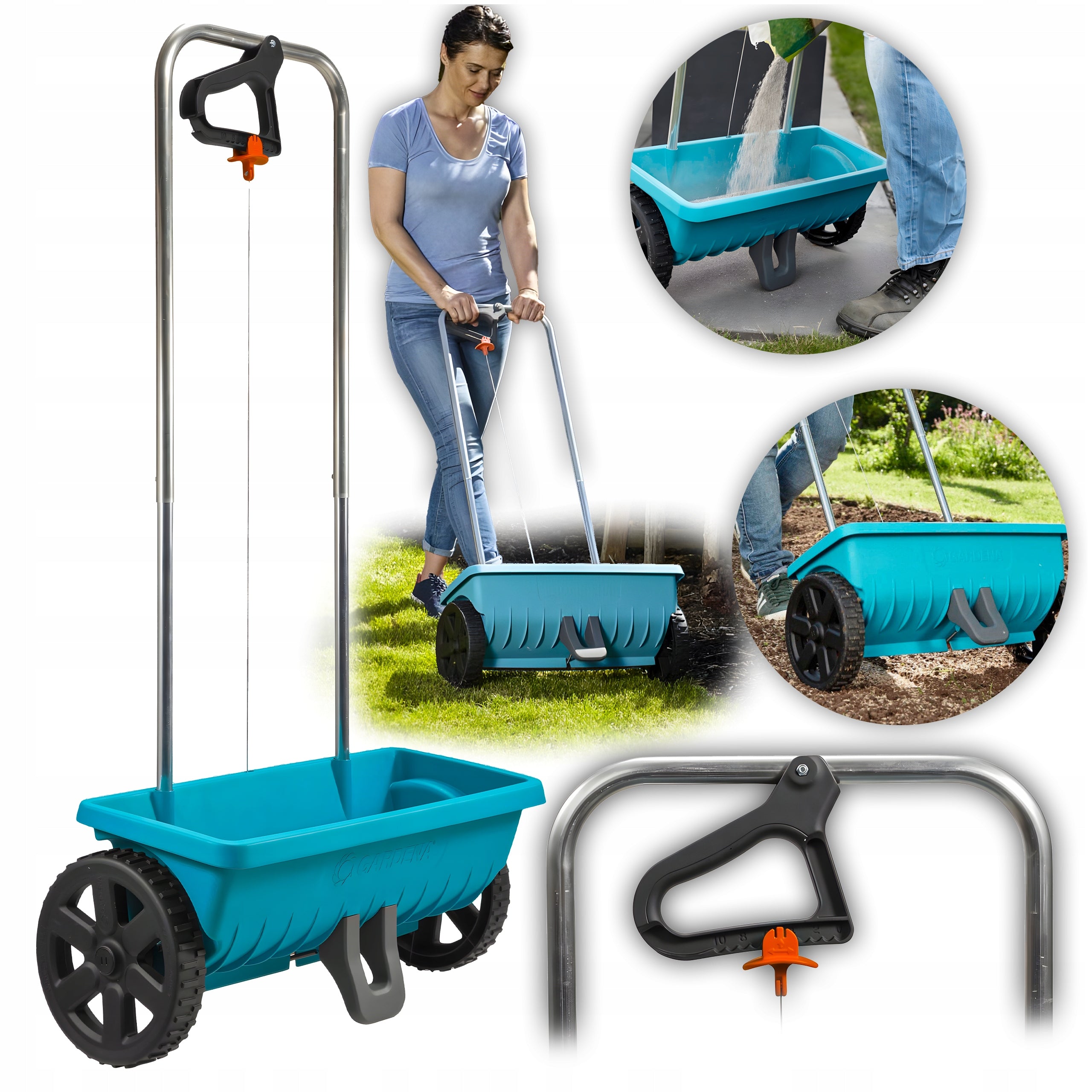 Gardena manual grass seed drill gardena for universal fertilizer xl