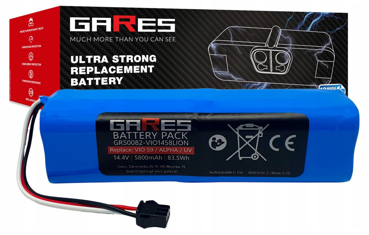 Gares battery for Lenovo T1 Pro T1S 14.4V 5.8Ah