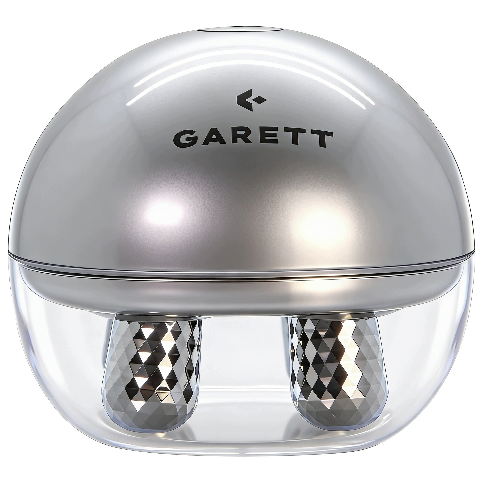 Garett Beauty Pretty Face Glow Face Massager Neck EMS LED Lifting Silver