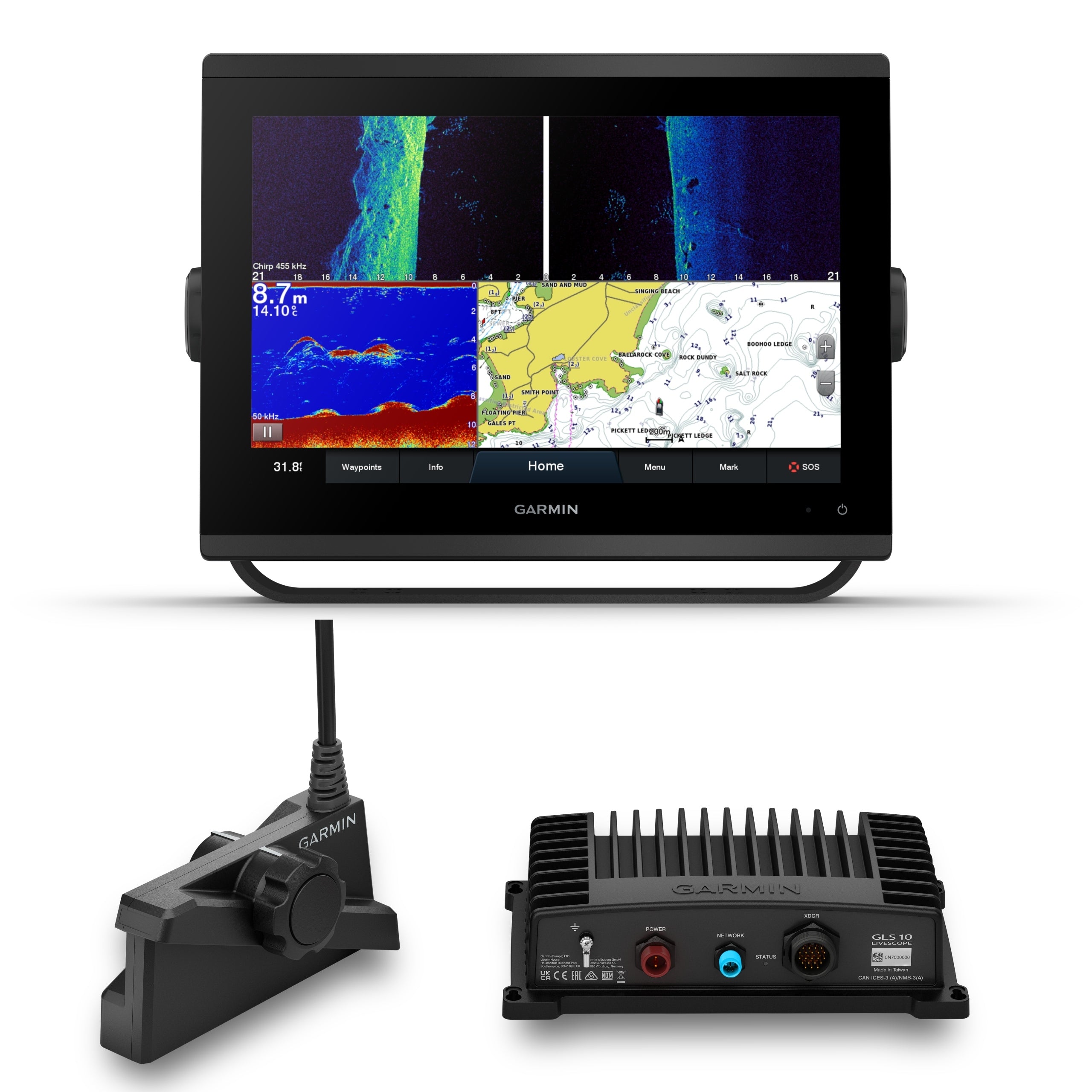 Garmin GPSMAP 923xsv with Panoptix Livescope LVS34 and GLS10