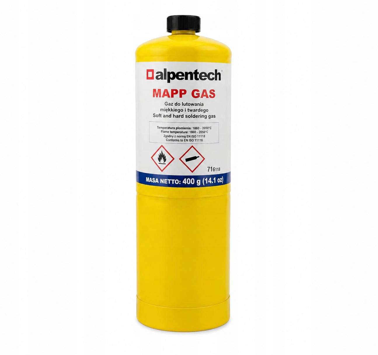 Gas MAPP AlpenTech 400 g 2050°C thread CGA600 propylene