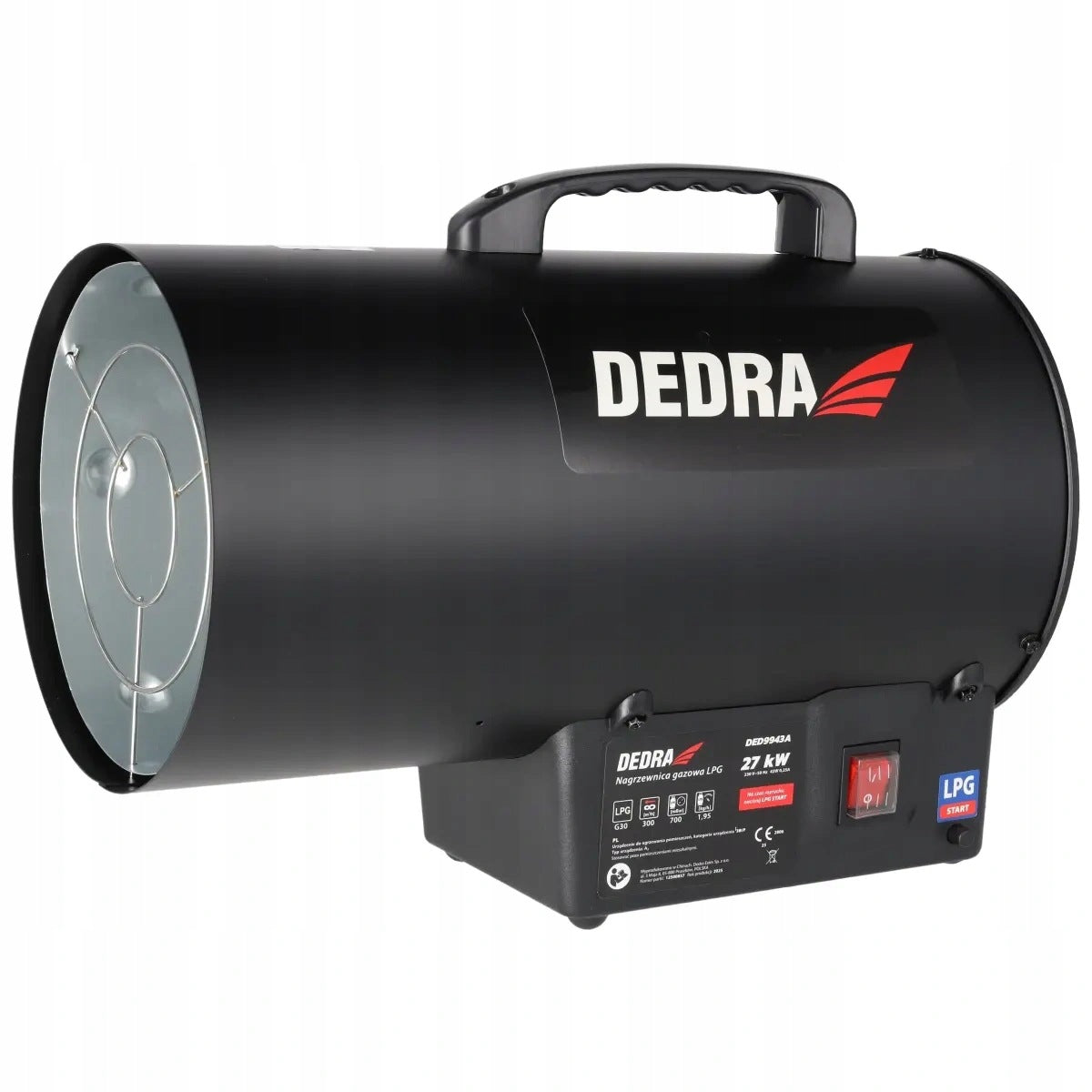 Gas heater 27kW DEDRA DED9943A, 300 m³/h, LPG G30, 1,95 kg/h