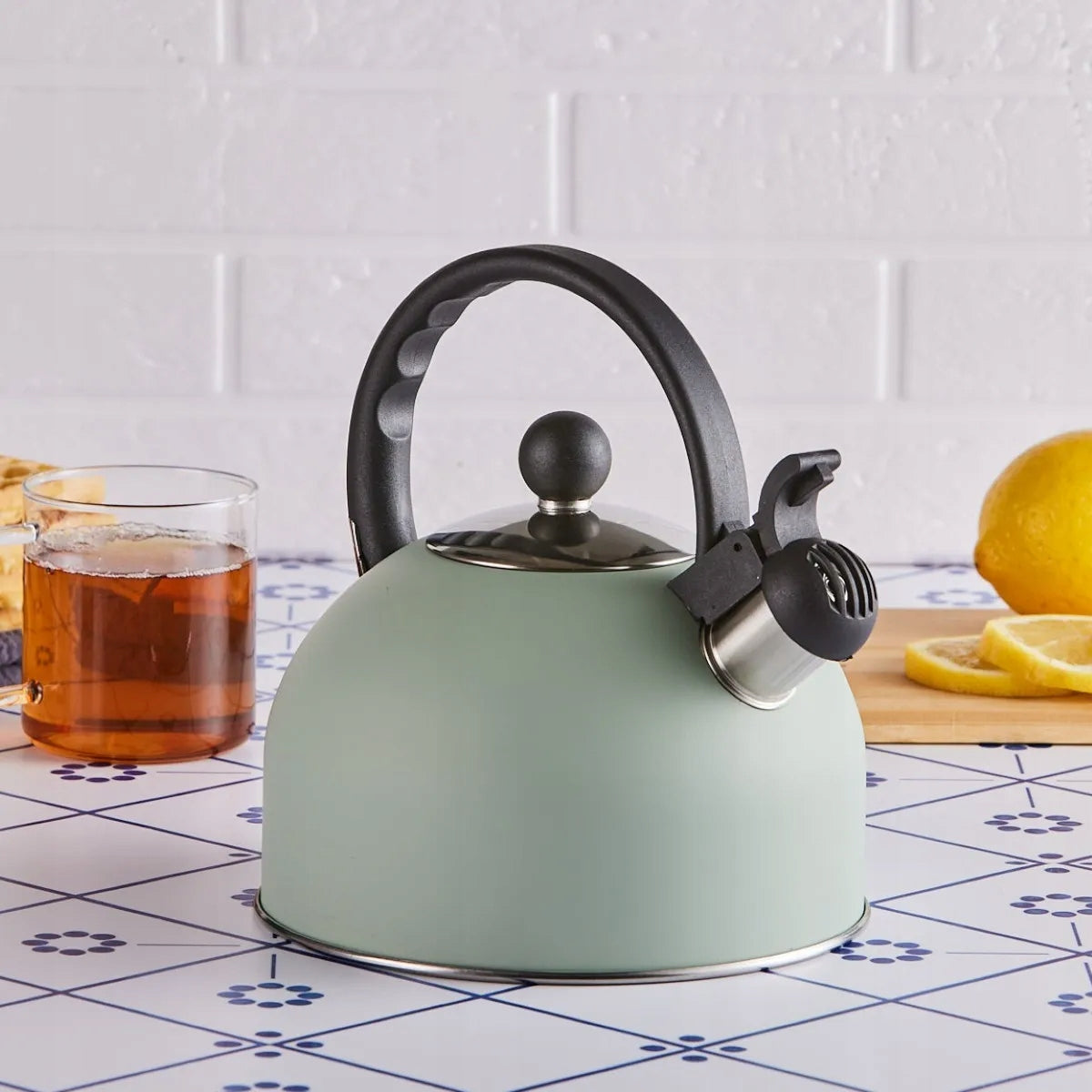 Gas kettle induction brown with whistle Altom Design Daily sage 2,5l Packaging status original