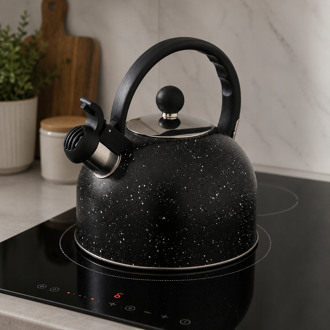 Gas kettle induction with whistle steel Altom Design Hot Drop 2,5 l Packaging status original
