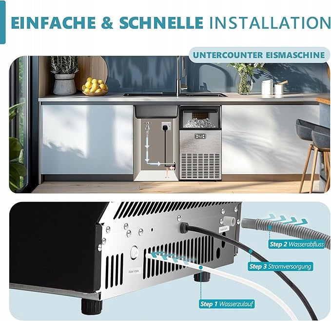Gastromomic ice maker - party bar EUHOMY up to 45 kg /24 h - 374 W Brand EUHOMY