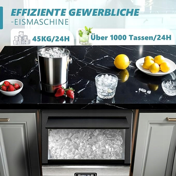 Gastromomic ice maker - party bar EUHOMY up to 45 kg /24 h - 374 W Manufacturer code CIM001-100BS