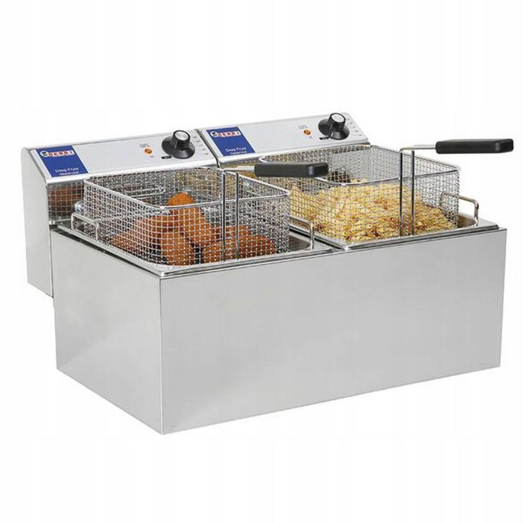 Gastronomic Fryer Hendi Mastercook 2x8L 7000W 230V Packaging status original