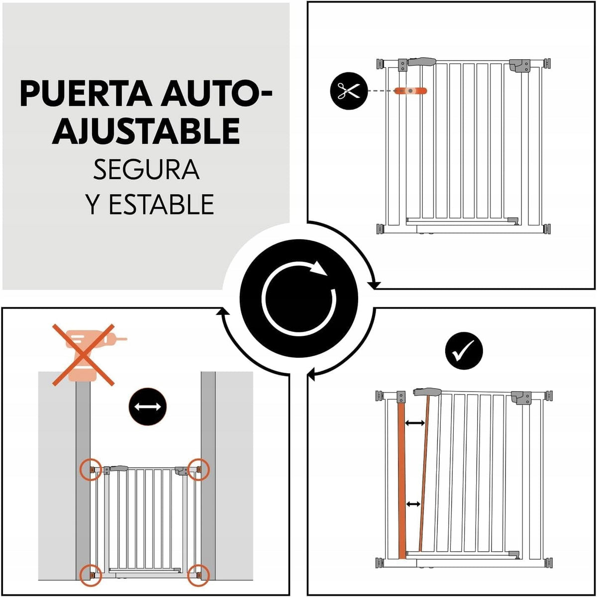 Gate Barrier Door Protective Grille Clear Step 2 Expansion 75-80 cm Brand Hauck