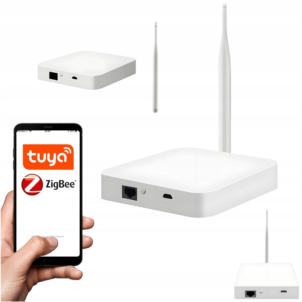 Gate Control Unit ZigBee 3.0 TUYA Smart Life LAN Scene Memory ANTENNA 3dBi Manufacturer code ZGL1