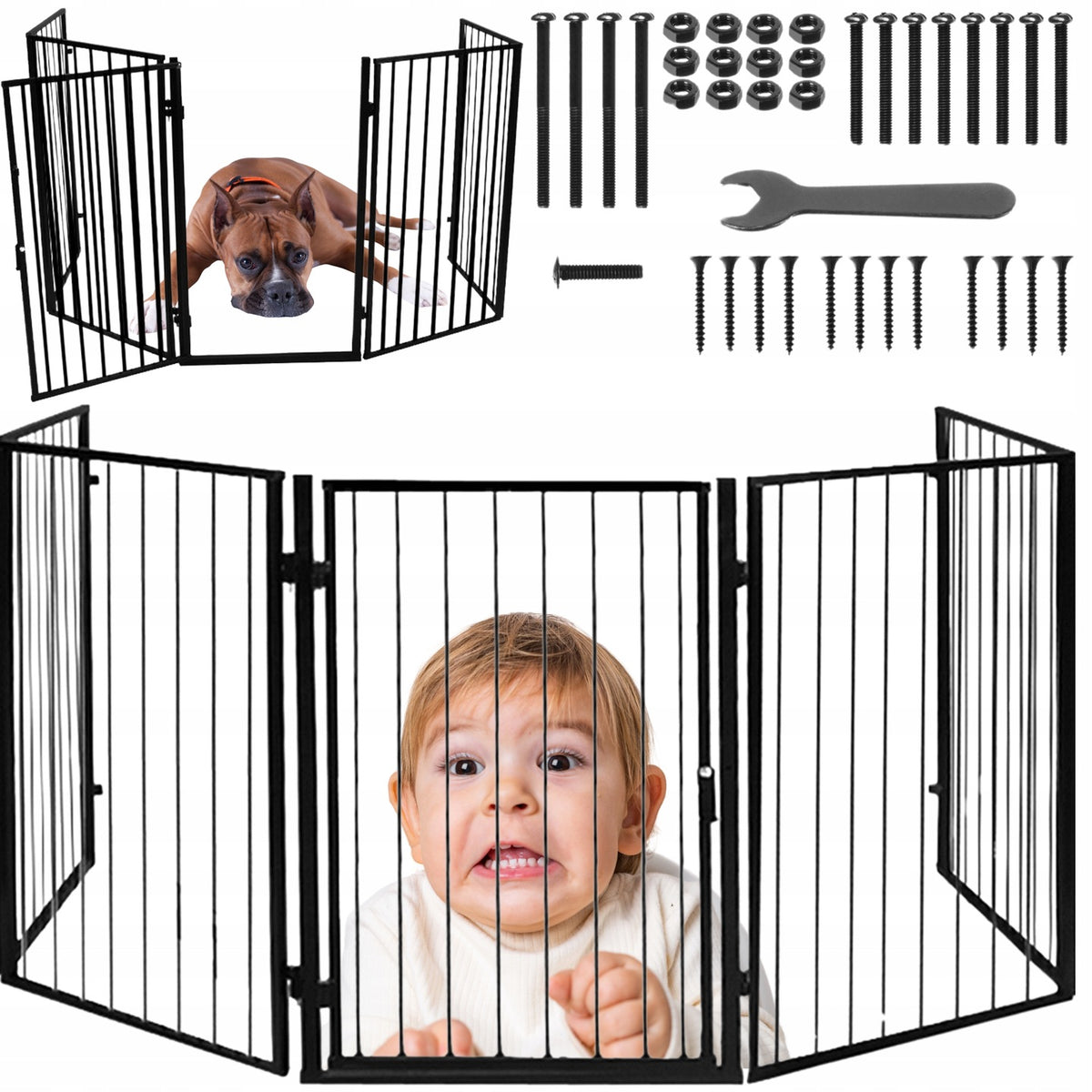 Gate Security Barrier Protective For Stairs Fireplace Furnace Large Strong