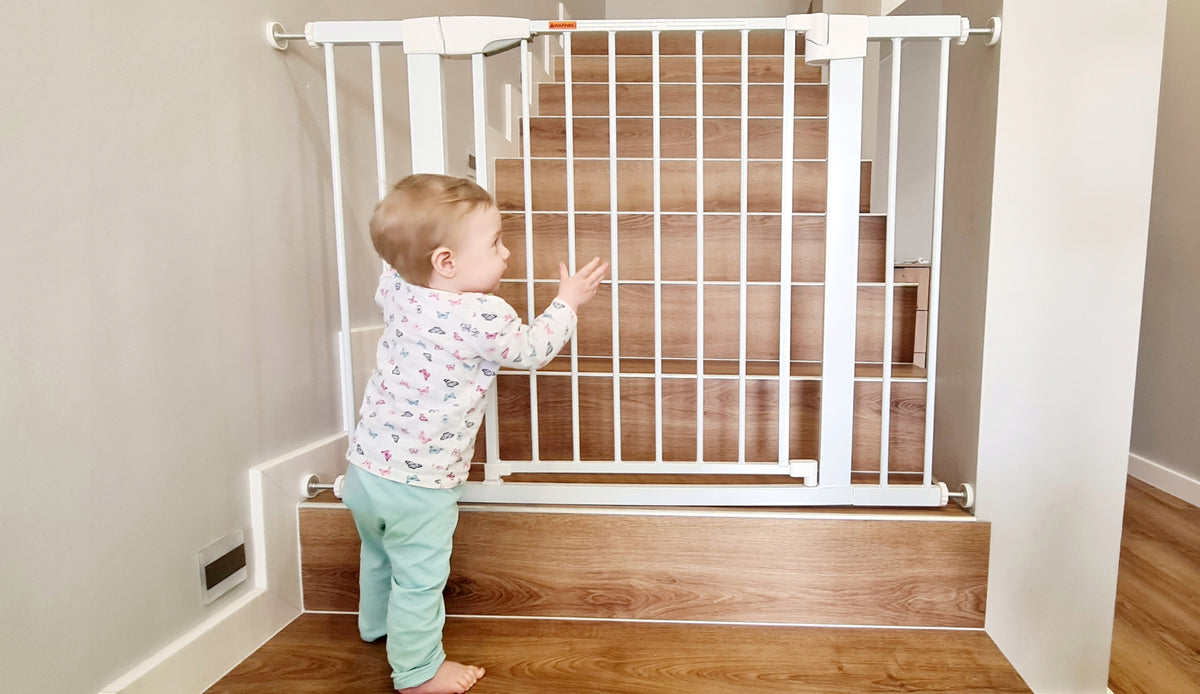Gate for stairs 75 to 82 cm WHITE expansion without drilling children EAN (GTIN) 5906623740642