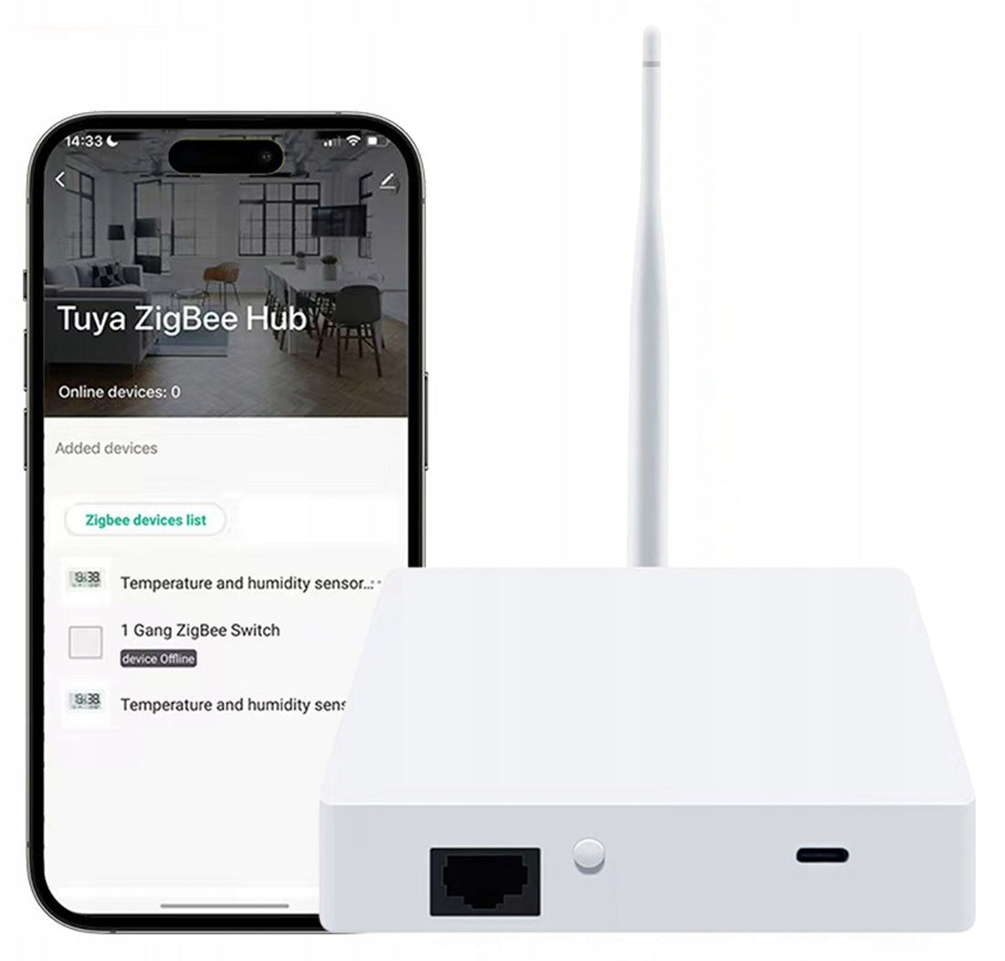 Gateway Control Panel with LAN Antenna RJ45 USB-C ZigBee TUYA Smart Life PSMART Manufacturer code T704