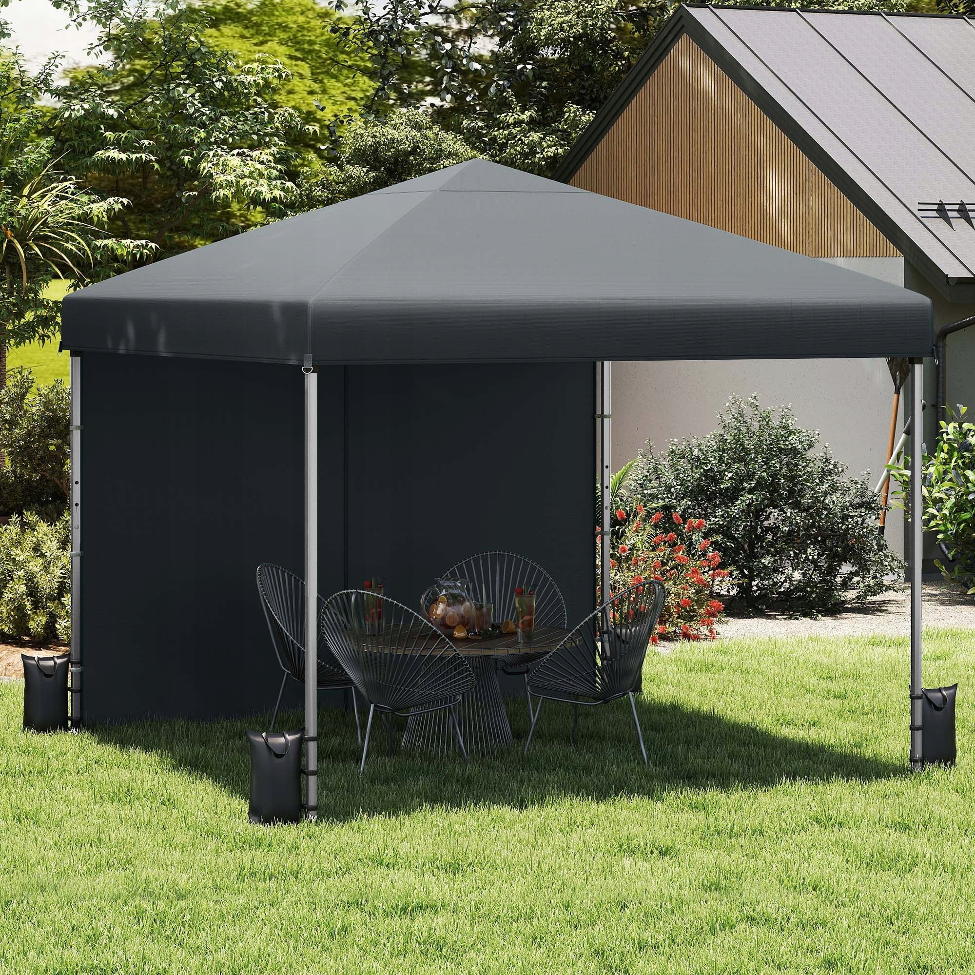 Gazebo, Garden Tent, Pavillon 3×3m Pop up Waterproof Folding, Canopy Blue Packaging status original