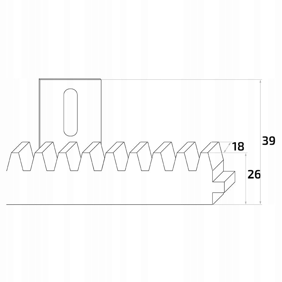 Gear Strip for Sliding Gate NYLON CORE STEEL Quiet M4 Nice FAAC Packaging status original