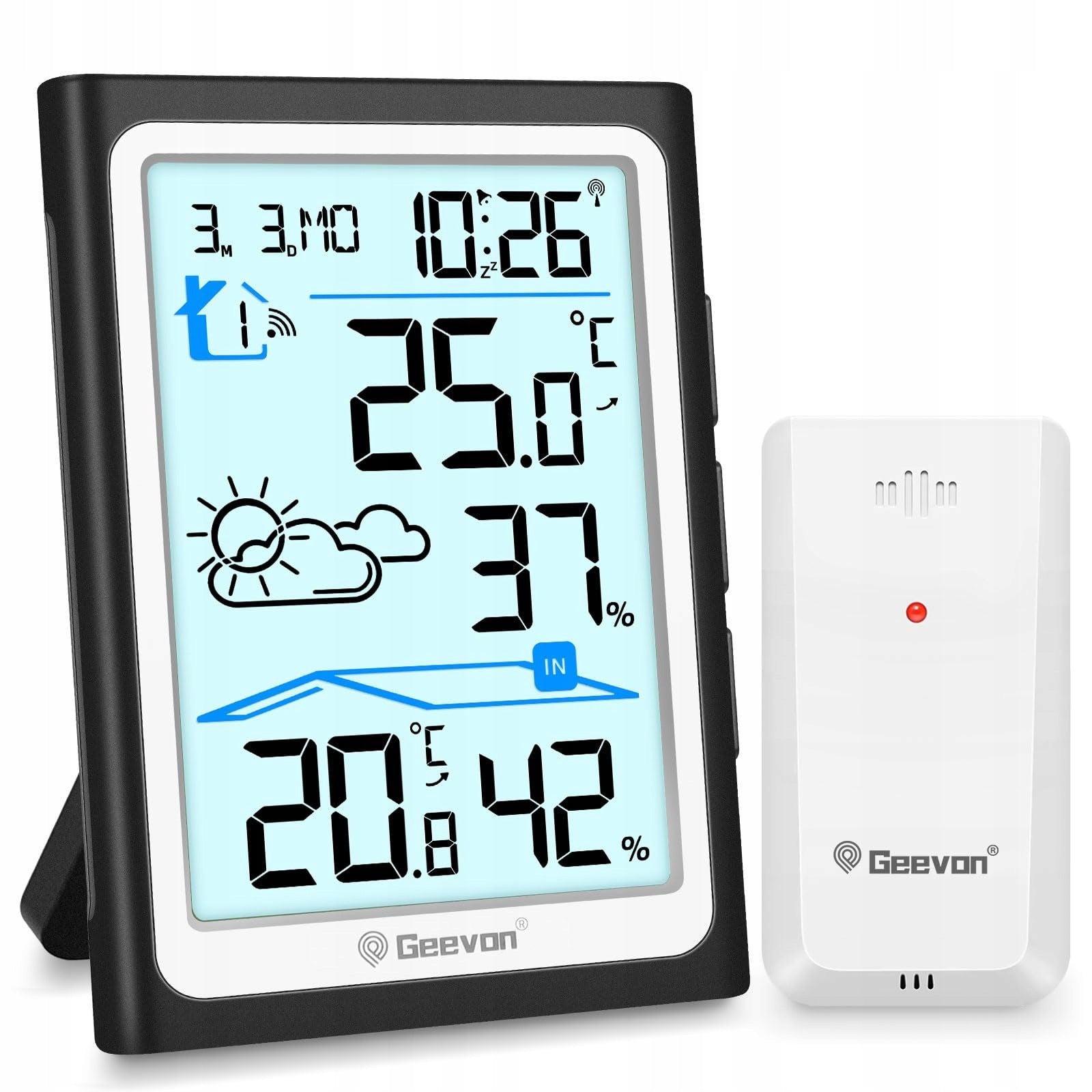 Geevon bezdratova meteostanica s vonkajsim senzorom 256305