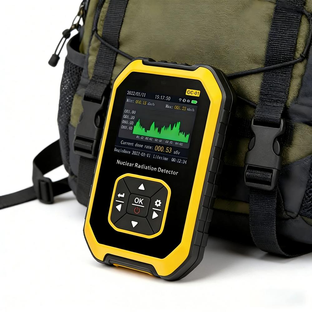 Geiger counter radiation tester dosimeter FNIRSI GC01LCD and AKU Manufacturer code SRB-4048274155879