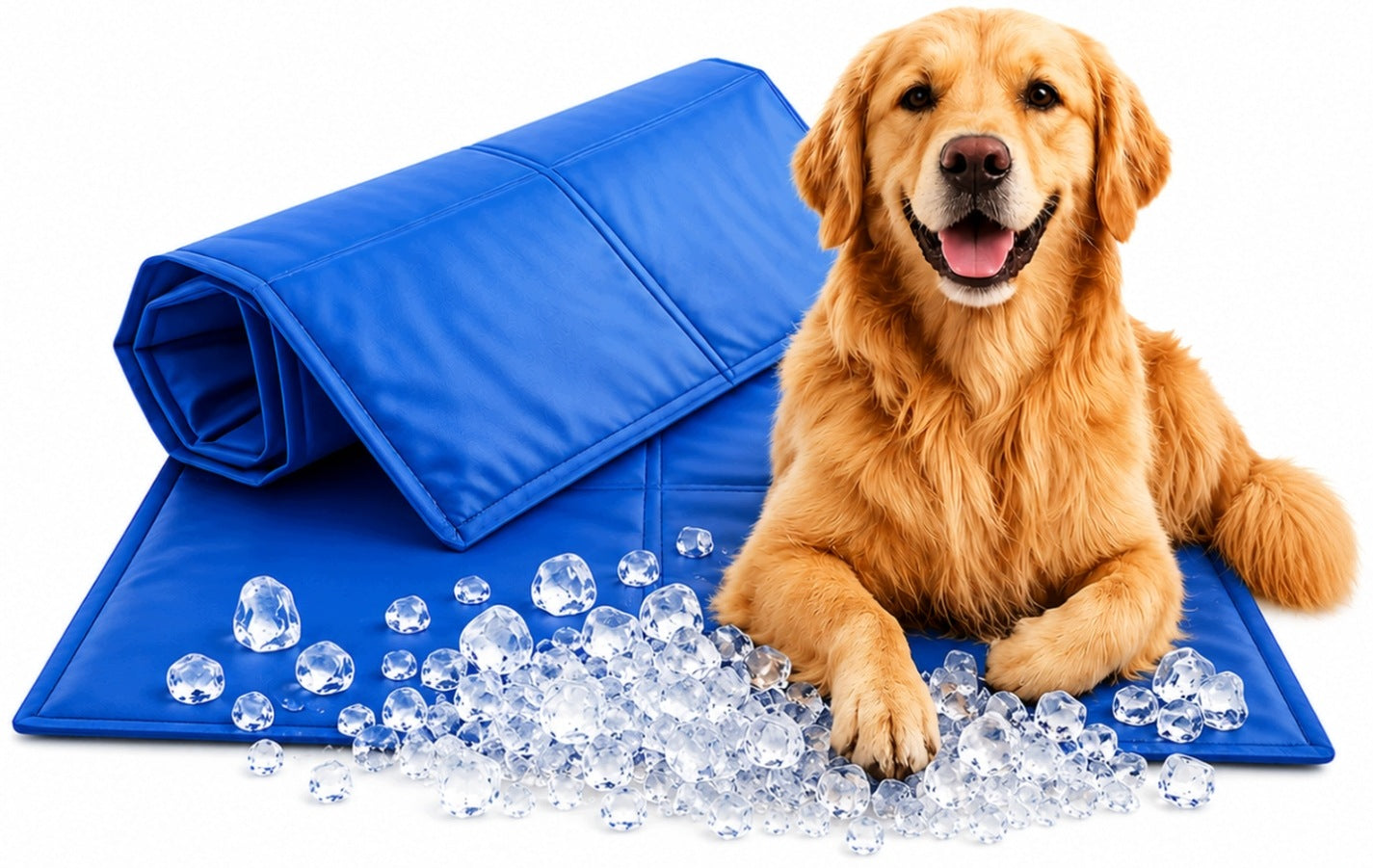 Gel cooling mat for animals 110x70 cm blue