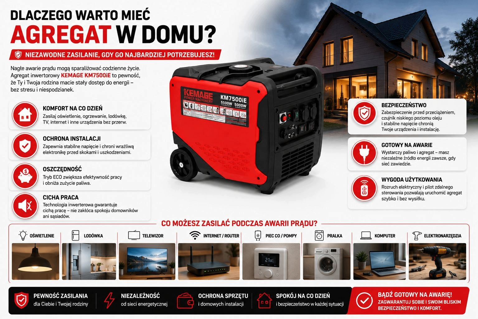 Generator Set Inverter Current Generator 5500W AVR Silent 68dB Brand no brand