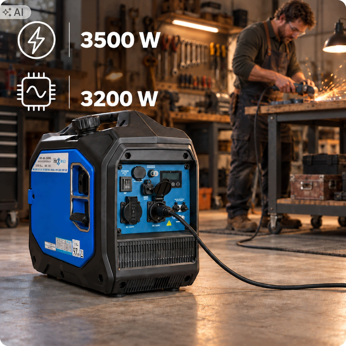 Generator set 3500W INVERTER current generator 230V COPPER inverter Packaging status original