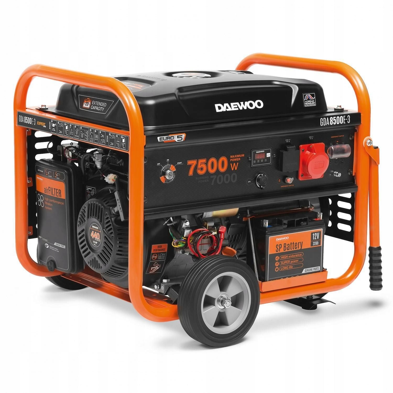 Generator set Daewoo GDA 8500E-3 7.5kW 3 Phases Petrol AVR