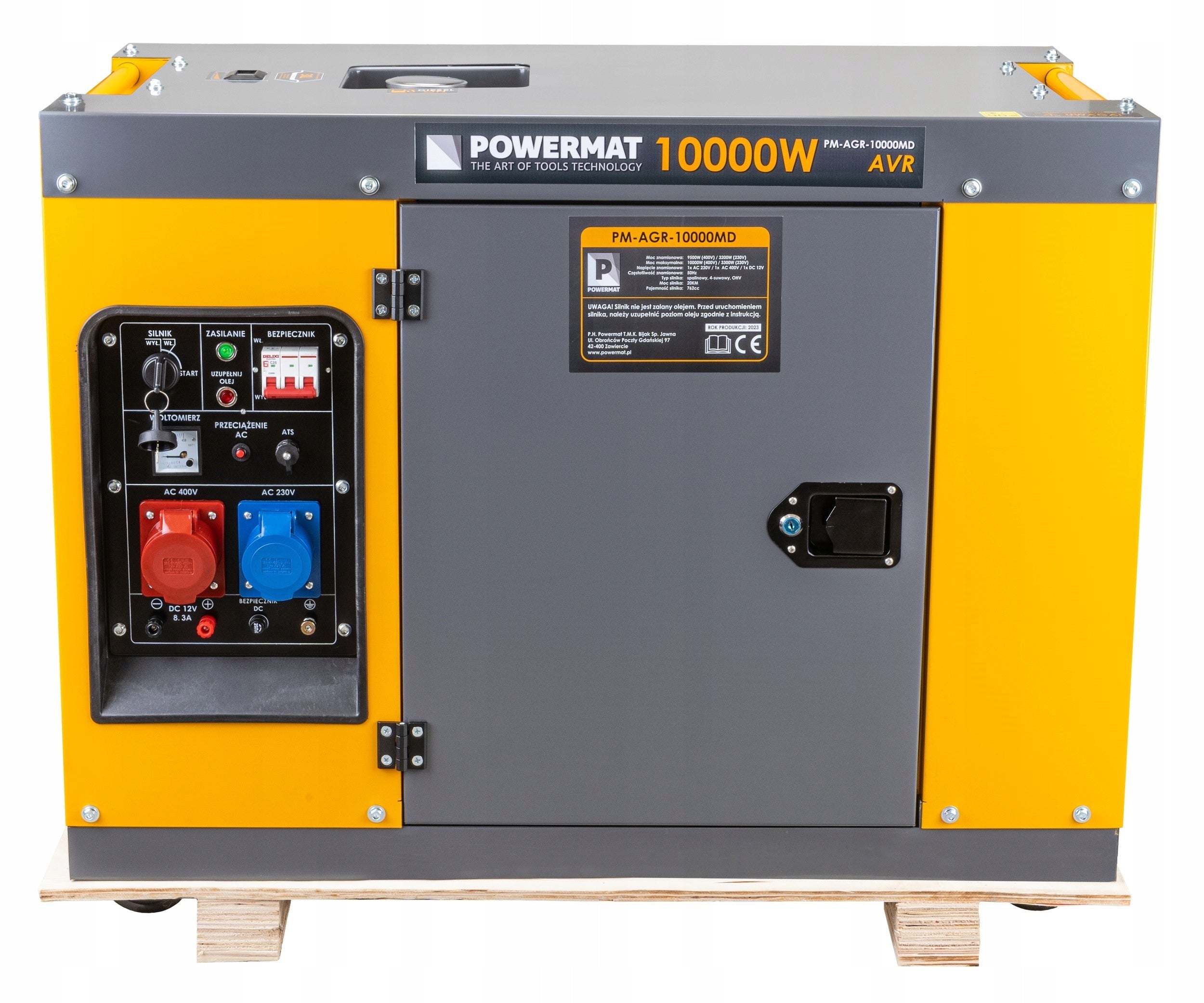Generator set Diesel 10kW 230V 400V 12V ATS Brand Powermat