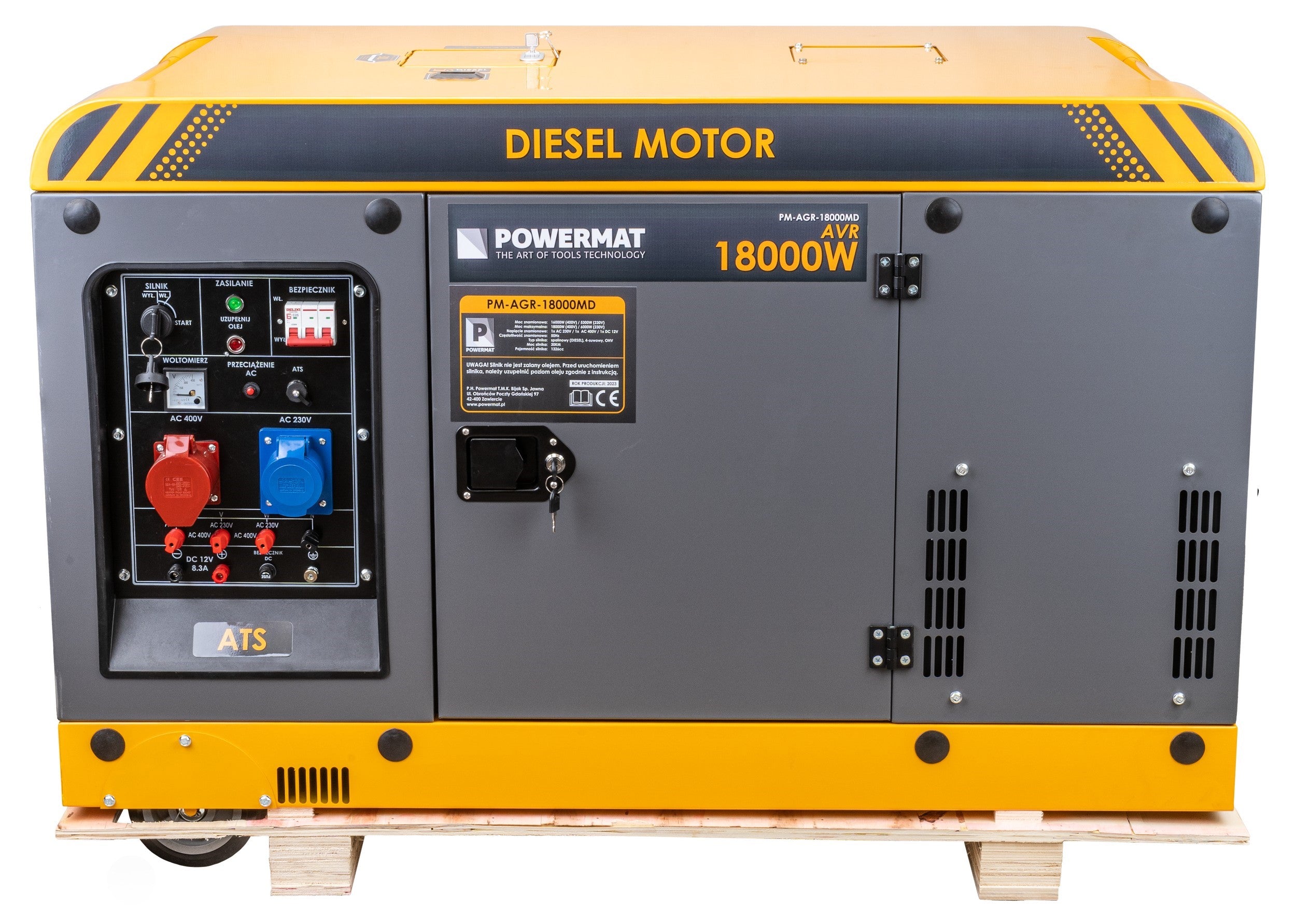 Generator set Diesel 18kW 230V 400V 12V ATS Packaging status original