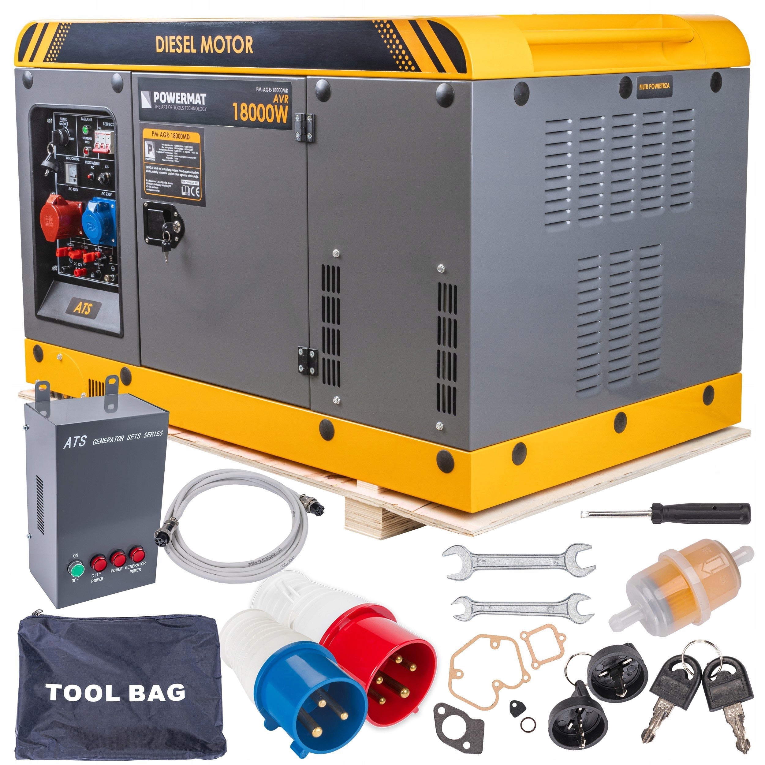 Generator set Diesel 18kW 230V 400V 12V ATS