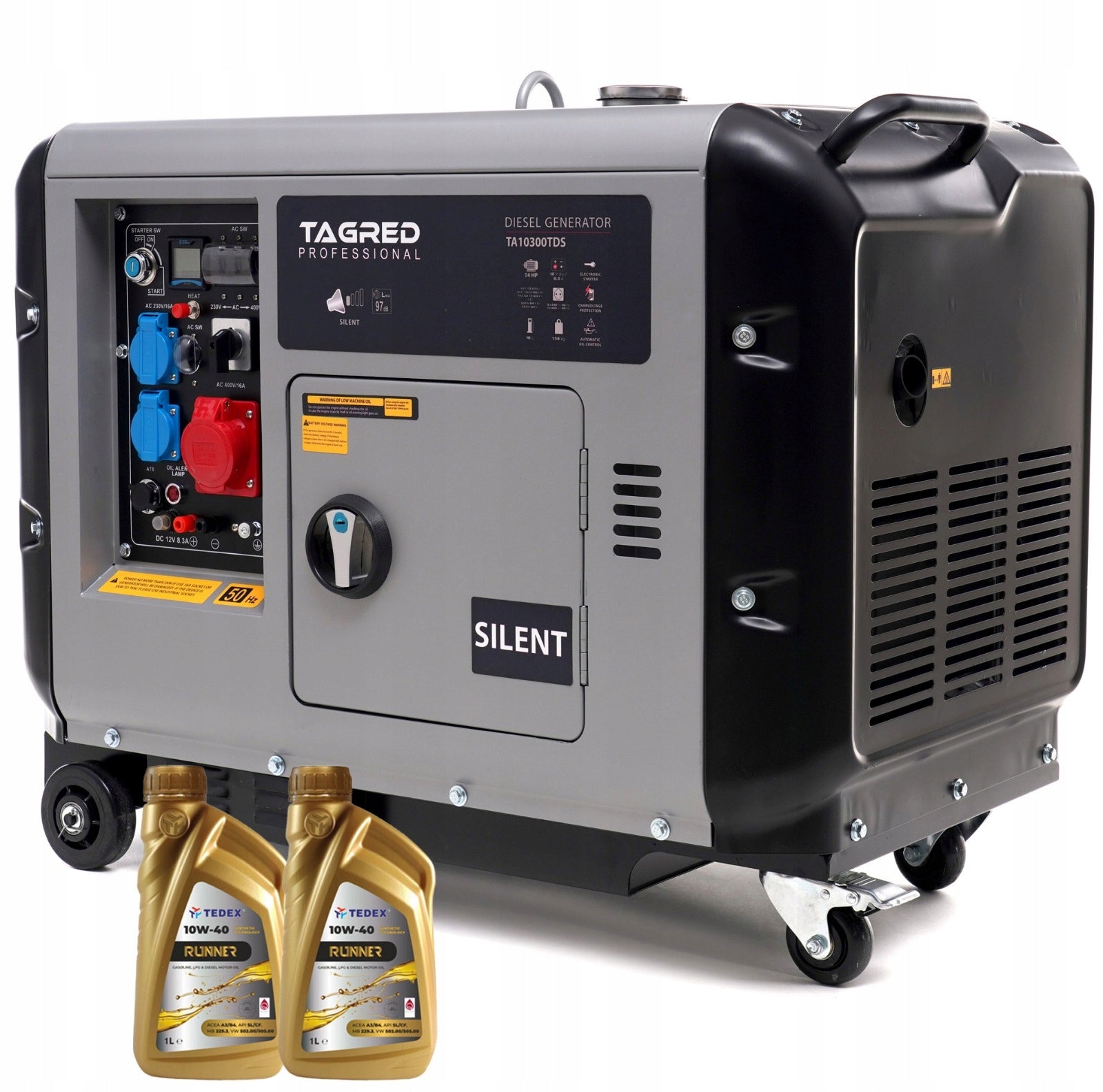 Generator set Diesel TAGRED 10300W 230/400V 14HP AVR Silenced