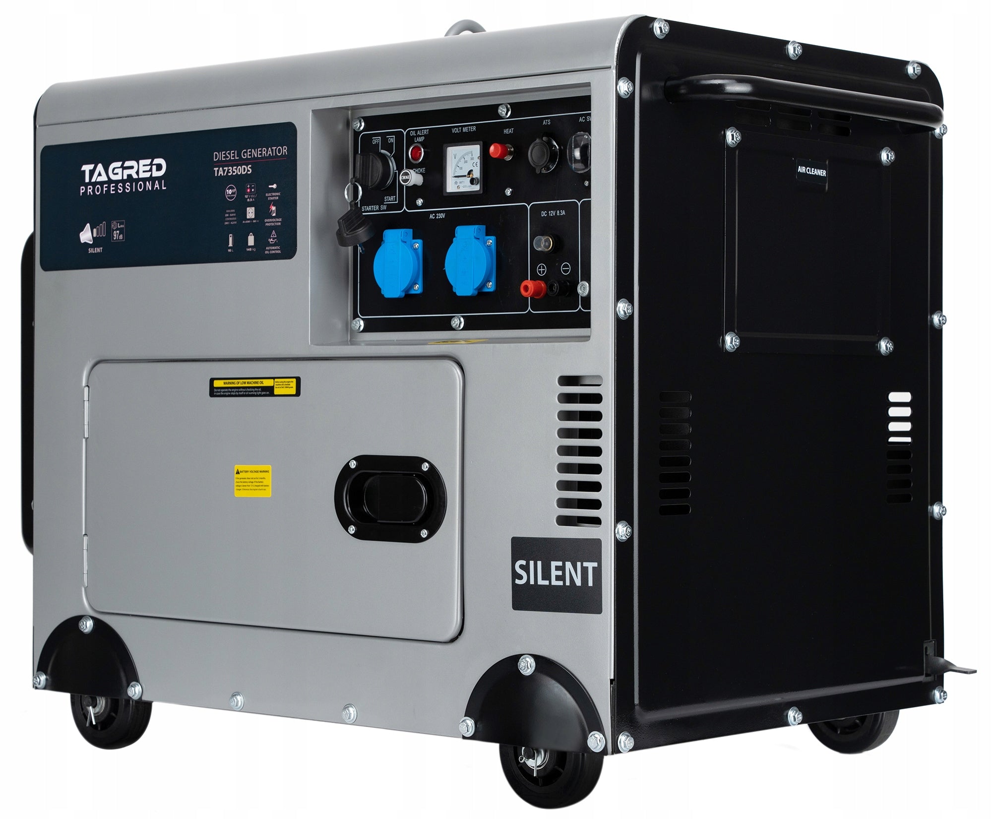 Generator set Diesel TAGRED 7350W single-phase 10 HP muted + oil Manufacturer code TAGRED DIESEL SILENCE 7350W 230V + ATS