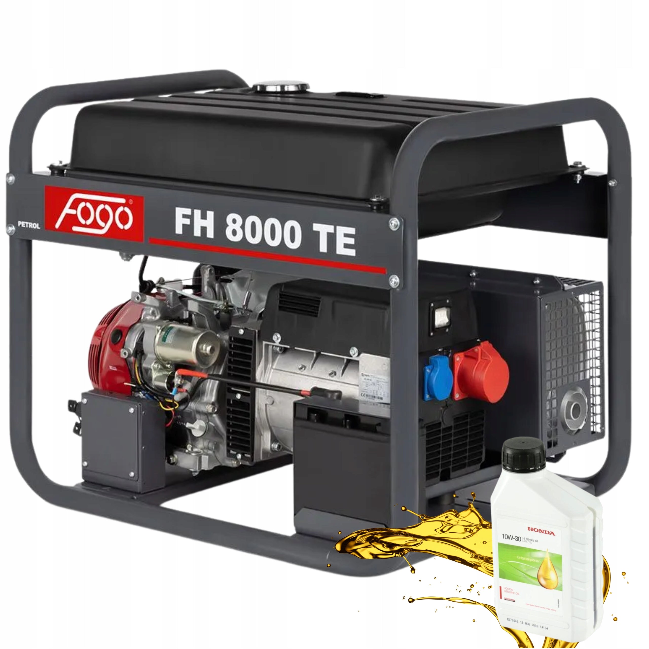 Generator set FOGO FH8000TE 7,7kVA + HONDA oil + overview 0